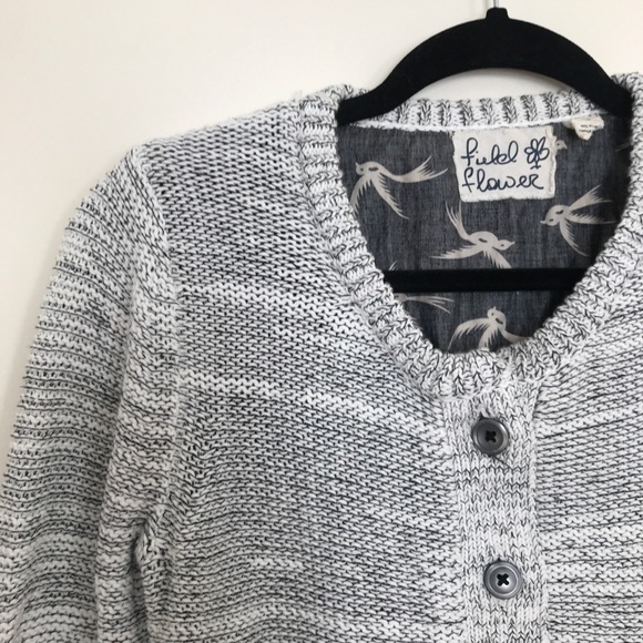 Anthro Field Flower Shirting Cardigan Sweater - Picture 3 of 8